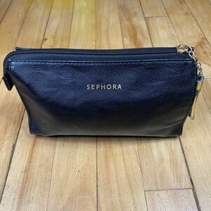 Sephora Black Makeup Cosmetic Bag Pouch with Tassel Travel Accessory‎